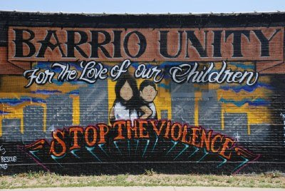 Barrio Unity Mural in Denver on Hazel Court at Kentucky