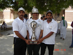 Karachi President, Secretary & STA Secretary With Winning Trophy for Sind games 2009