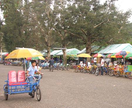 bicycles for rent at Burnham Park in Baguio City