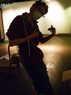 Ian in chains.