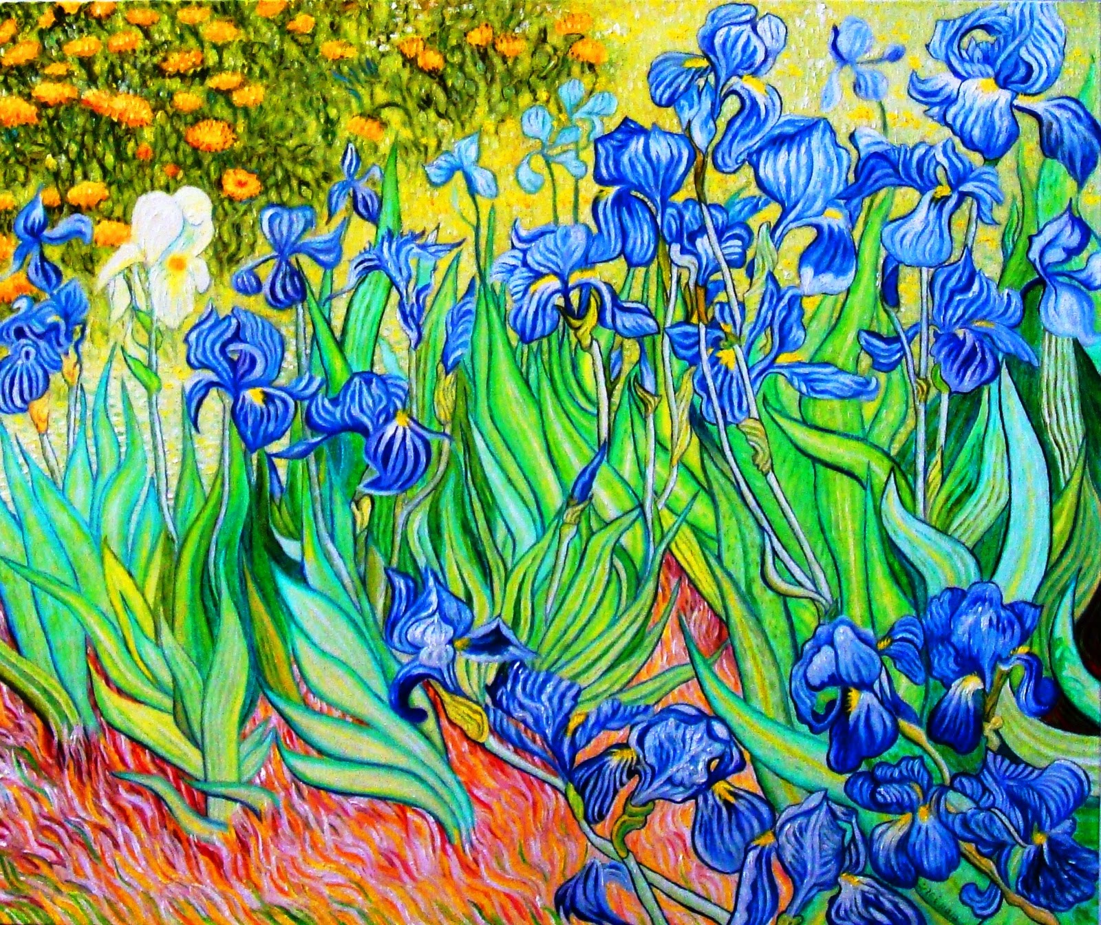 My Great Paintings Painting Parody of Vincent Van Gogh's irises