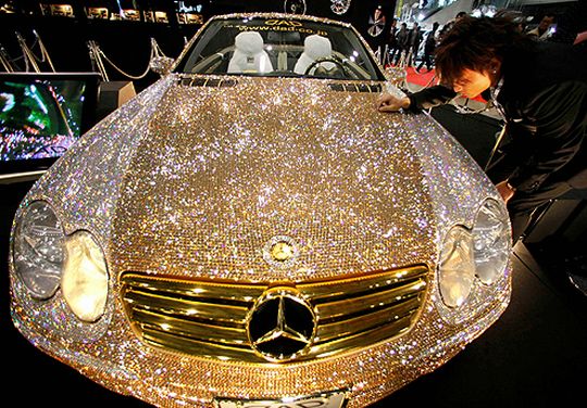 Mercedes Benz Sl600 Gets A 300 000 Crystal Bling Randommization