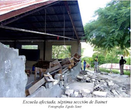 Escuela dañada en Bainet