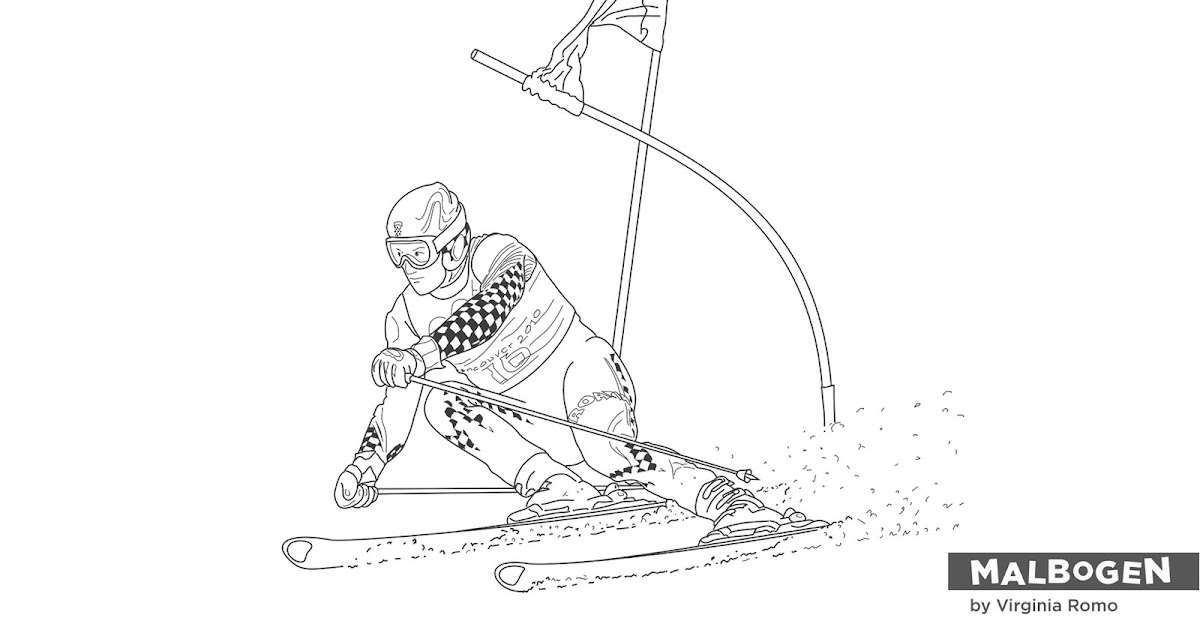malbogen: Skifahrer / skier