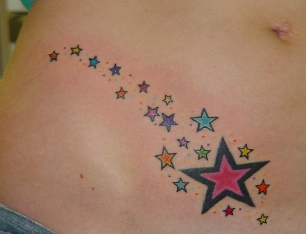 The shooting star tattoo design has been extremely popular among tattoo