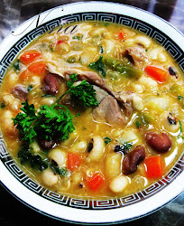 soup bean pork smoked hocks hock recipes beans cooker dry cooked ingredients pot
