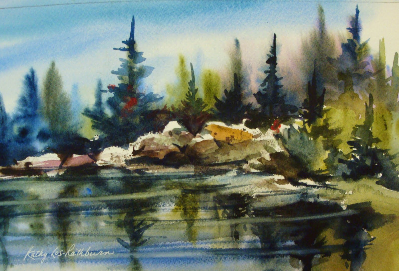 Kathy LosRathburn, watercolorist Reflections