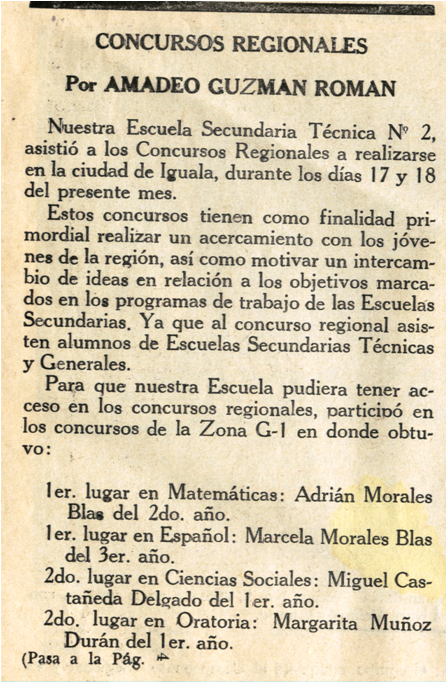 Escuela Secundaria Técnica No.2: junio 2010