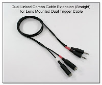 LT1008: Dual Linked Combo Cable Extension (Straight) for Lens Mounted Dual Trigger Cable