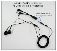 CP1042: Cell Phone Headset to Computer Mic and Headphone Adapter
