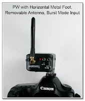 PJ1049: PW with Horizontal Metal Foot, Removable Antenna, and Burst Mode Input