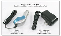 SC1060C: Li-Ion Smart Chargers 8.4 volts DC: Auto (1.0 amp), AC Universal (0.3 amp)