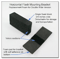 Horizontal Flash Mounting Bracket - Replacement Foam for Double Wide Version