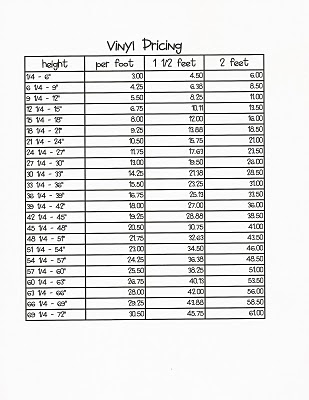 Just Cuz Vinyl Lettering: PRICING