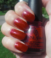 China Glaze Red Glitter Nail Polish lovely nails design