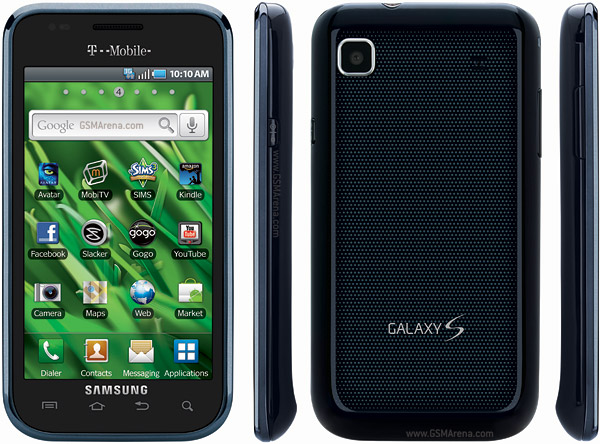 Samsung Vibrant Front, Back, and Side Views