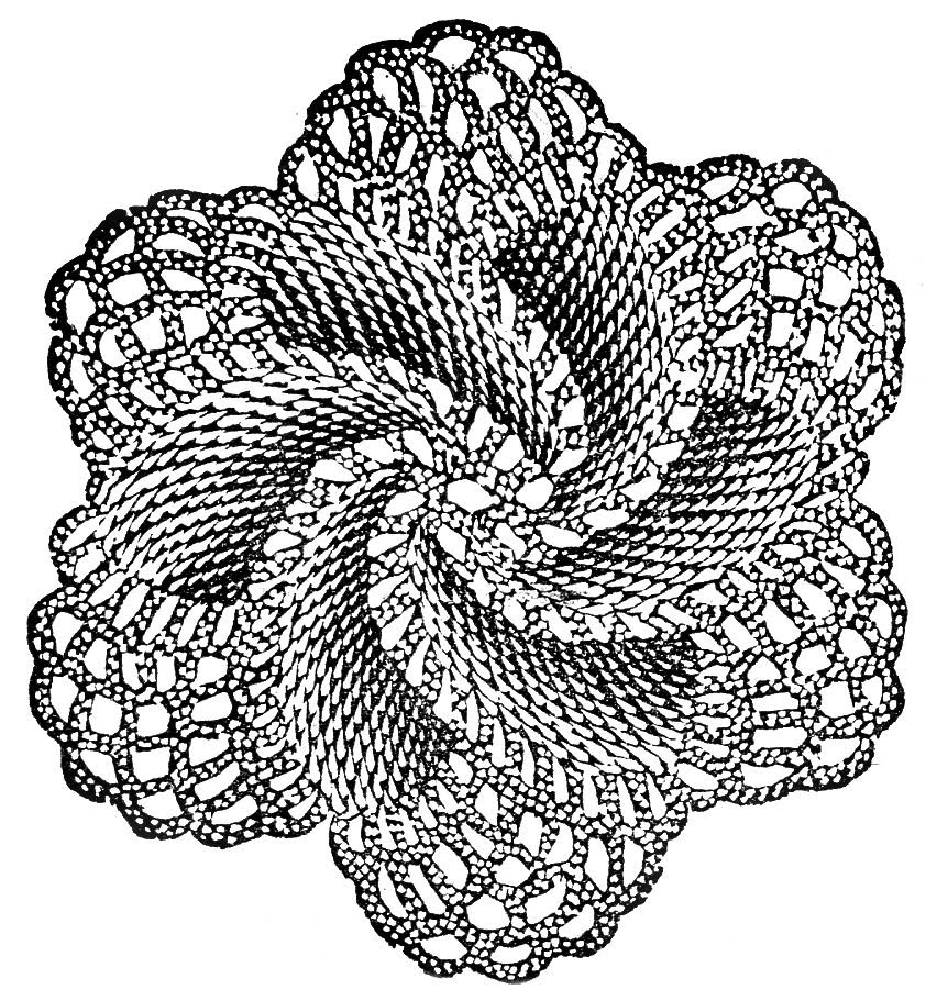 Free Crochet Doily Patterns Rounded Crochet Doily Pattern Free