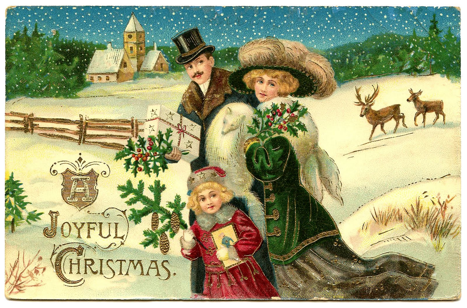 christmas victorian clipart - photo #26