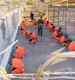 Guantanamo prisoners being “processed”