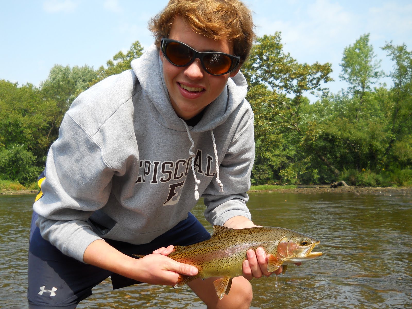 Brown Trout Fly Fishing Watauga River Dry and Dropper Fishing