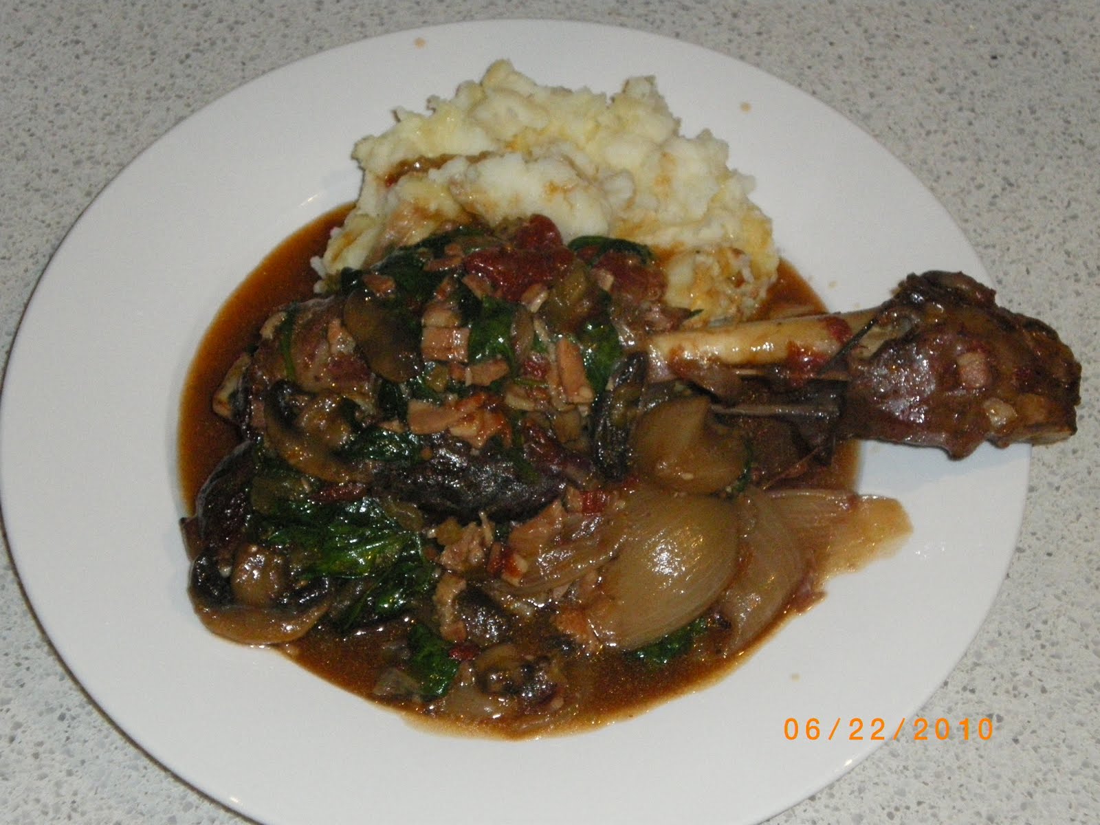 Cate Can Cook, So Can You!! Lamb Shanks with Bacon & Mushrooms