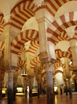Arches in the mosque-Cathedral at Cordoba