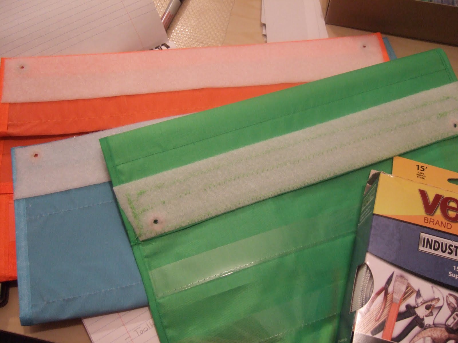 Scrapper Frog's Blog 2 AM (a.k.a. Sewing Velcro on Pocket Charts Project)