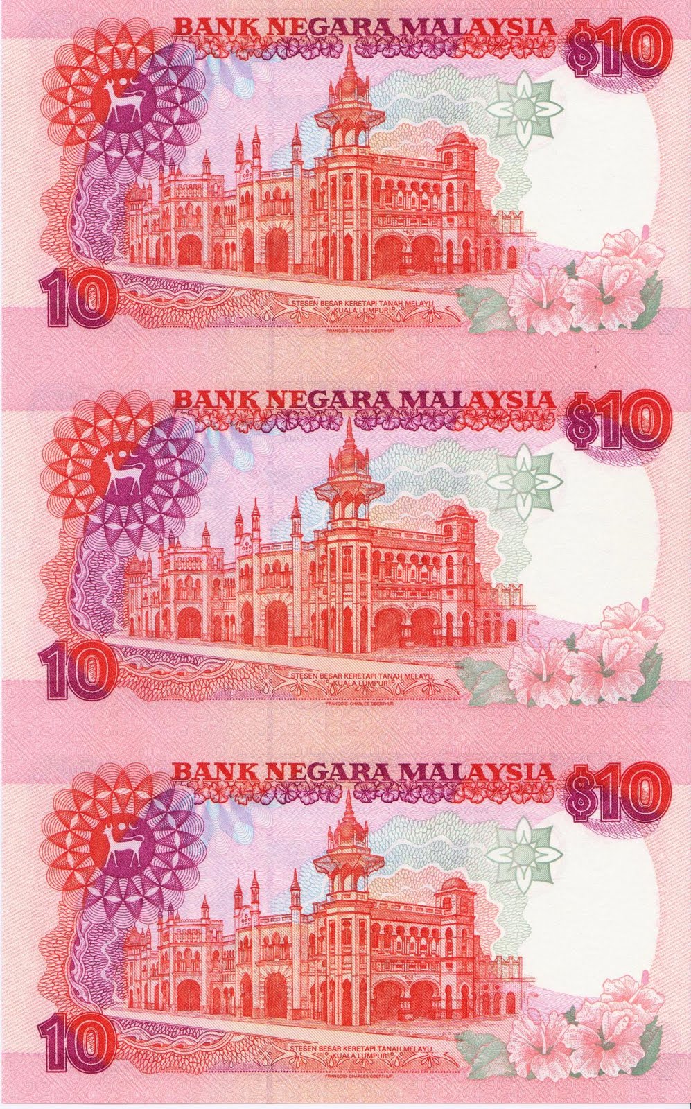 MS Collection Site: RM10 Uncut Banknote: 3in1 PAIR
