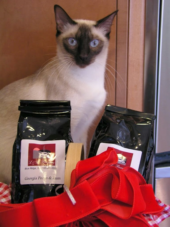 Ruby enjoying the aroma...... Thank you Debra and Greg for the gifts!