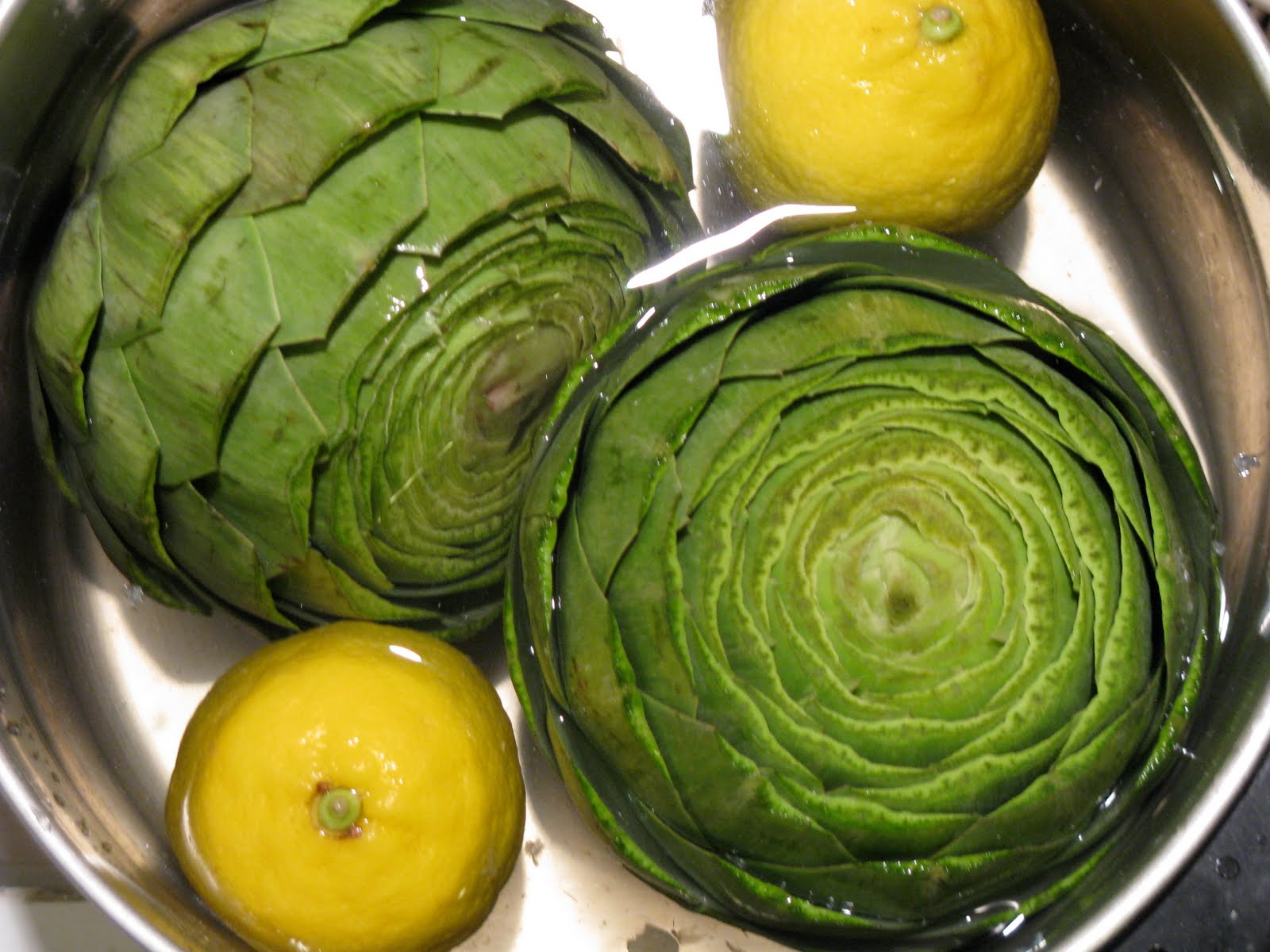 The Cilantropist Artichokes with LemonGarlic Aioli in Lemon Cups