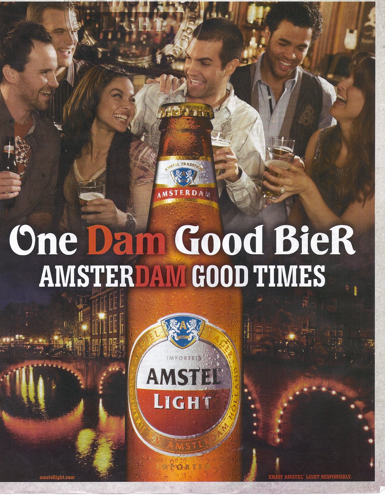 Olivia's Logic and Media Blog ) Print Ad Amstel Light