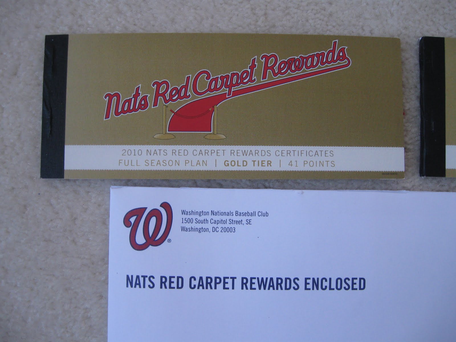 Nats320 A Washington Nationals Blog The Red Carpet Rewards Program