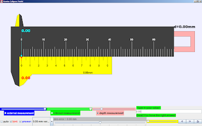 Vernier caliper applet Clearance