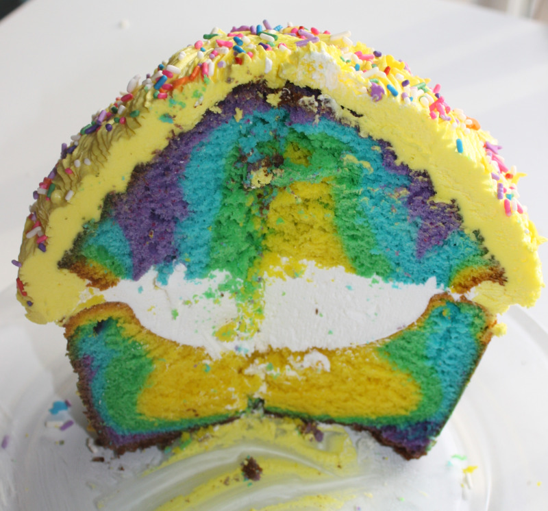 Rah Cha Chow: My Cream-Filled Rainbow Big Top Cupcake