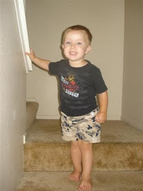 Tristan on stairs