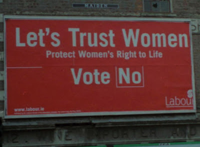 vote no, abortusz, abortion, Eire, Ireland, Labour Party