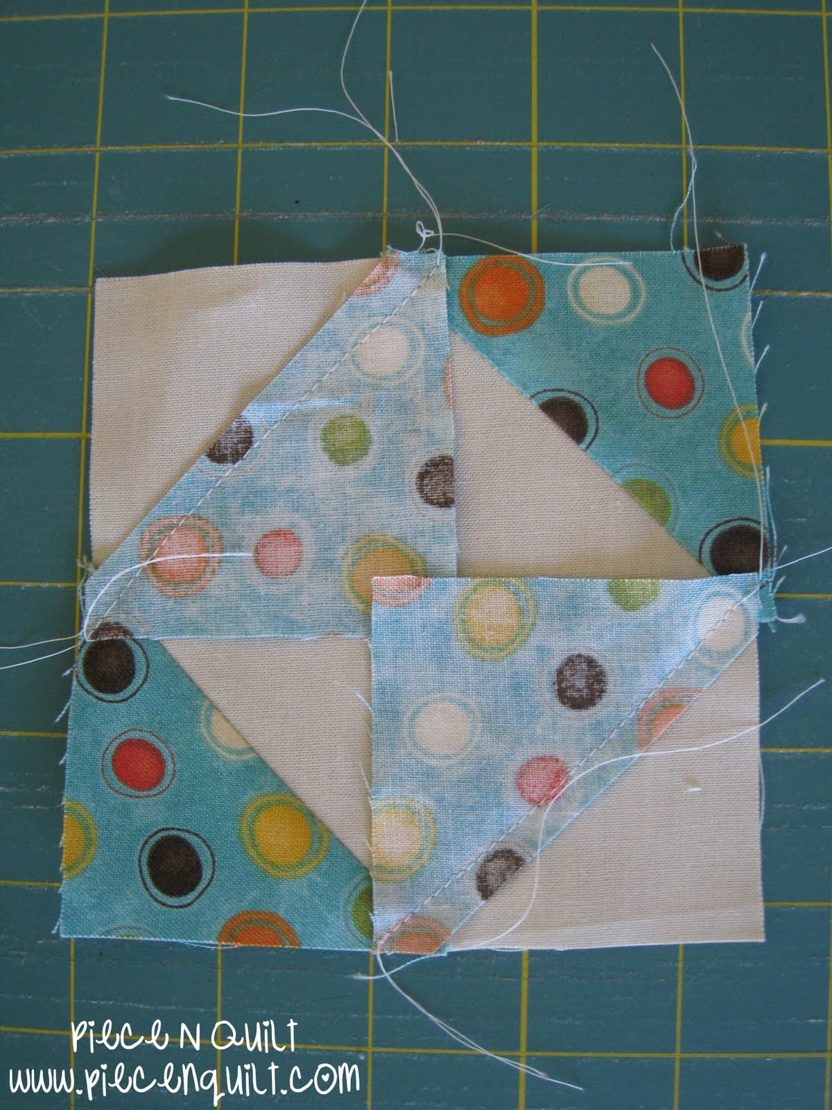 Piece N Quilt Diamond in a square quilt block {a mini tutorial} and a