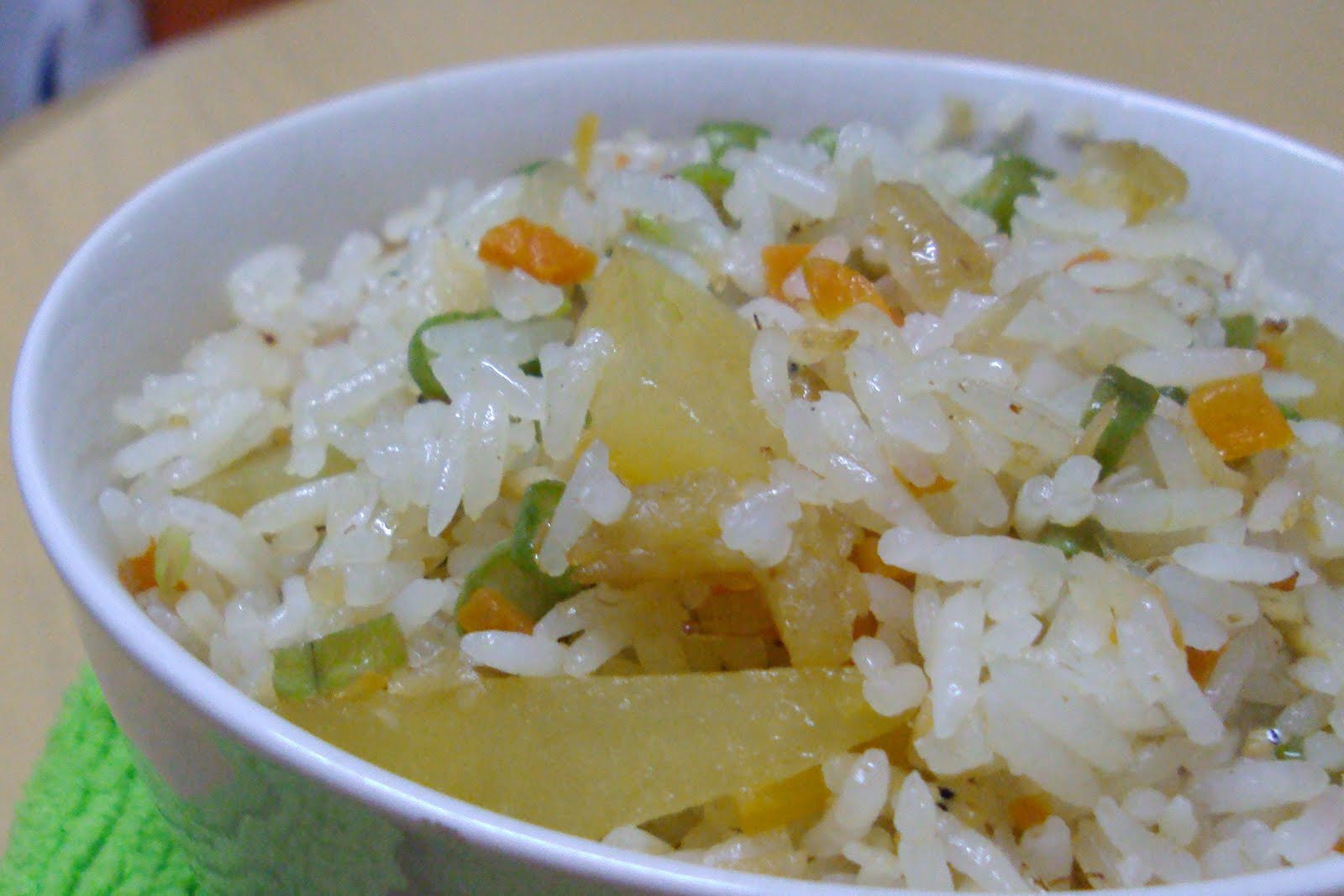 Potato and Green Bean Fried Rice
