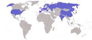 Map of participating nations in ITER