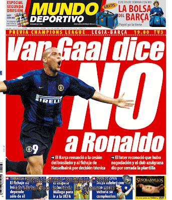 portada Mundo Deportivo rechazando a Ronaldo