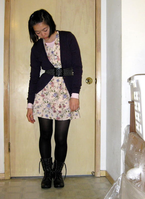 ubiquitous floral dress and serious boots combo, overhyped