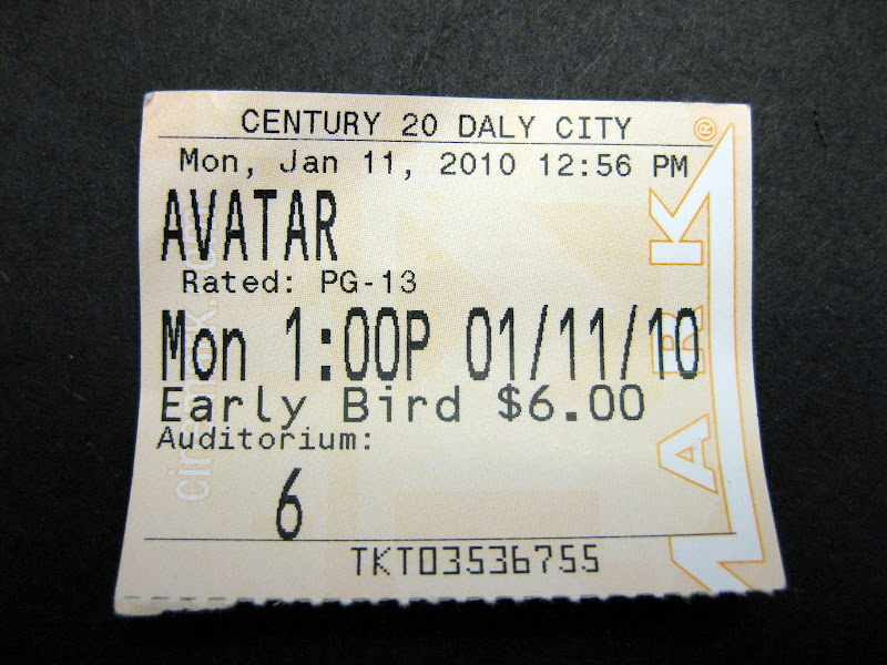 avatar ticket stub