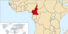 Situering Kameroen in Afrika