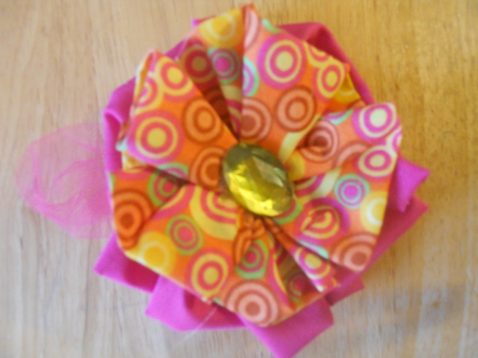 Emily's Bows Fabric Flower Bows and Twisted Flower Headbands