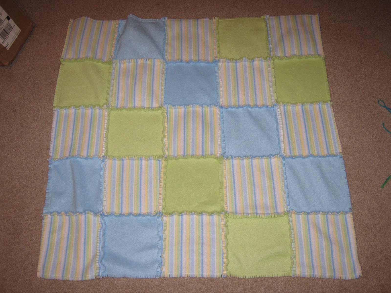 Look What I Made Fringed fleece baby blanket