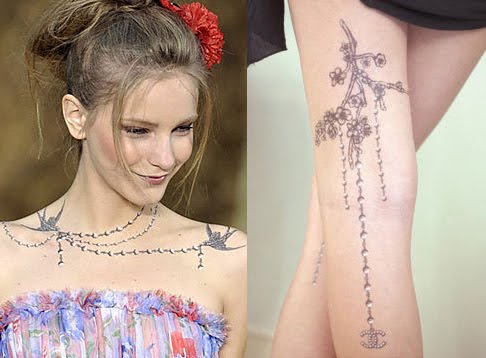 Chanel iconic fake tattoos - fashion & beauty blog