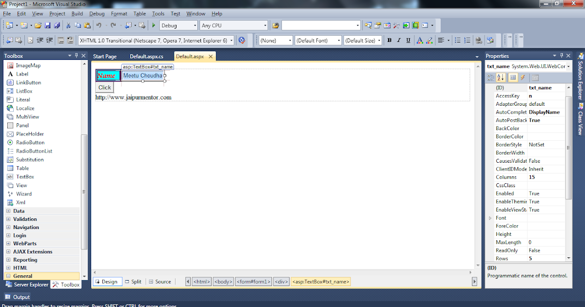 Meetu's Desk [Meetu Choudhary]: Changing properties of textbox in ...