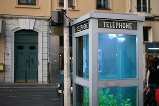 Aquarium Telephone Booth in France