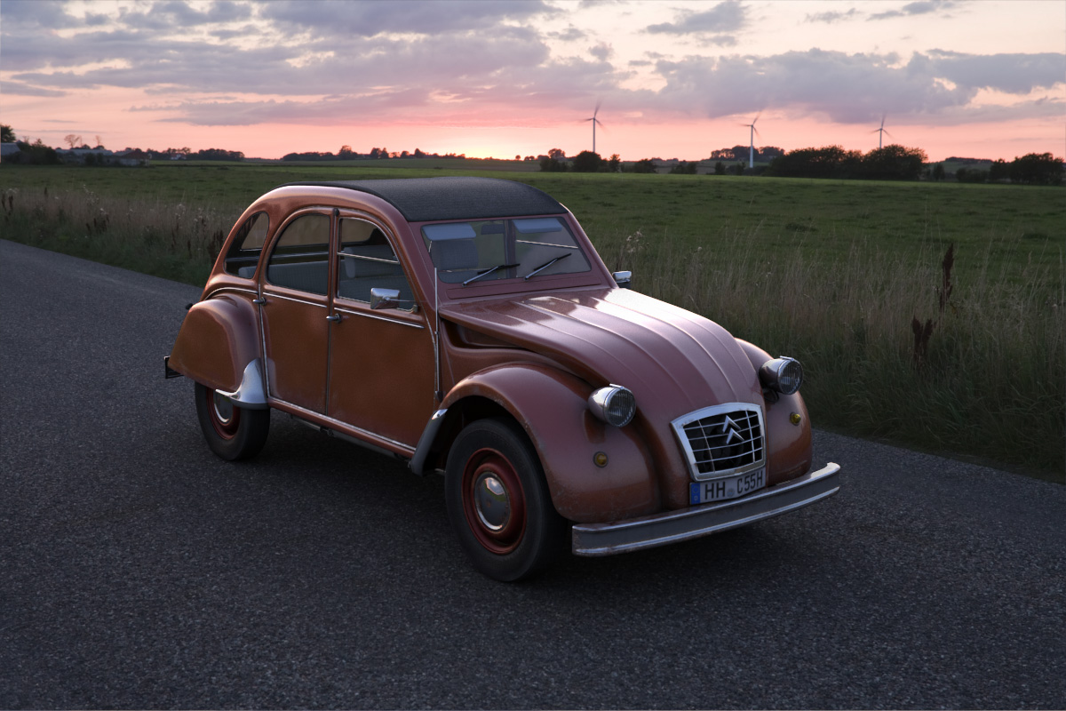 Citroen 2cv красный