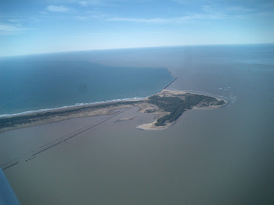 Aerial view of the Mouth of the Columbia River